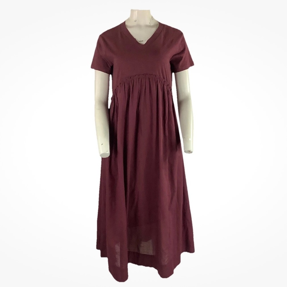 Uncle Frank Sz XS 100% Cotton Pullover Maxi T Shirt Lagenlook Modest Dress